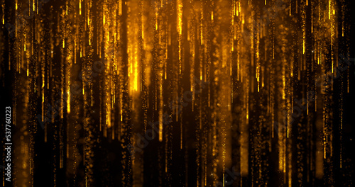 Gold Glitter Particles Rain Background