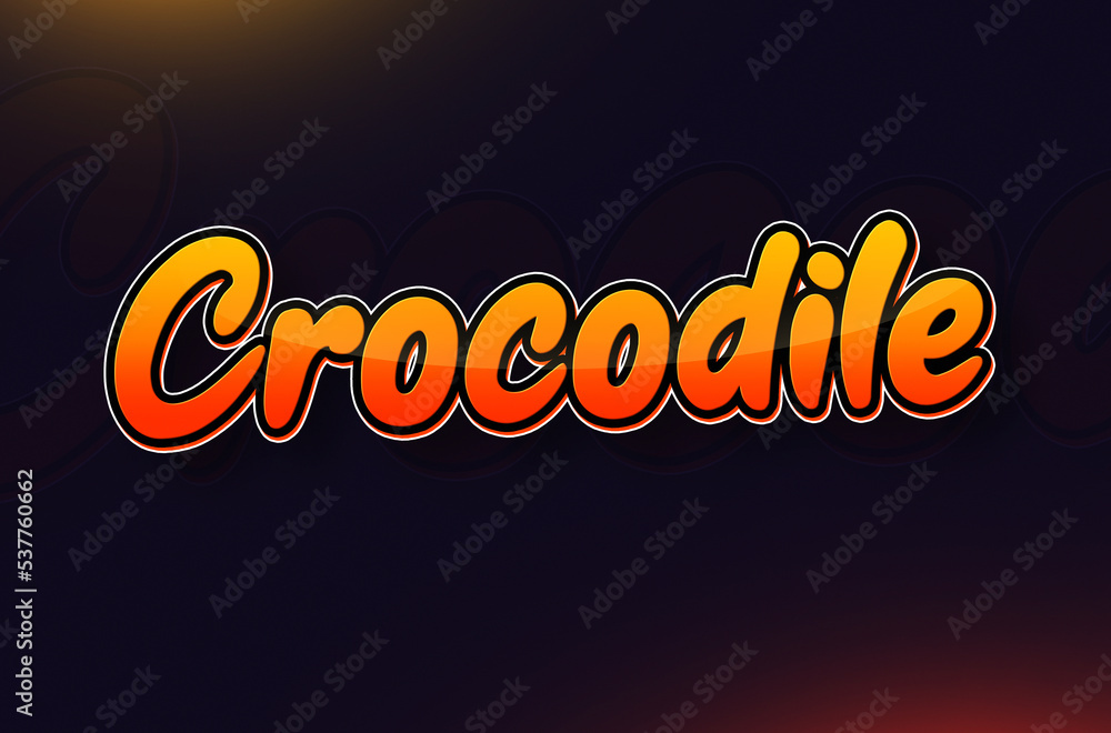 Text design of Animal name Crocodile Text design of Animal name Crocodile