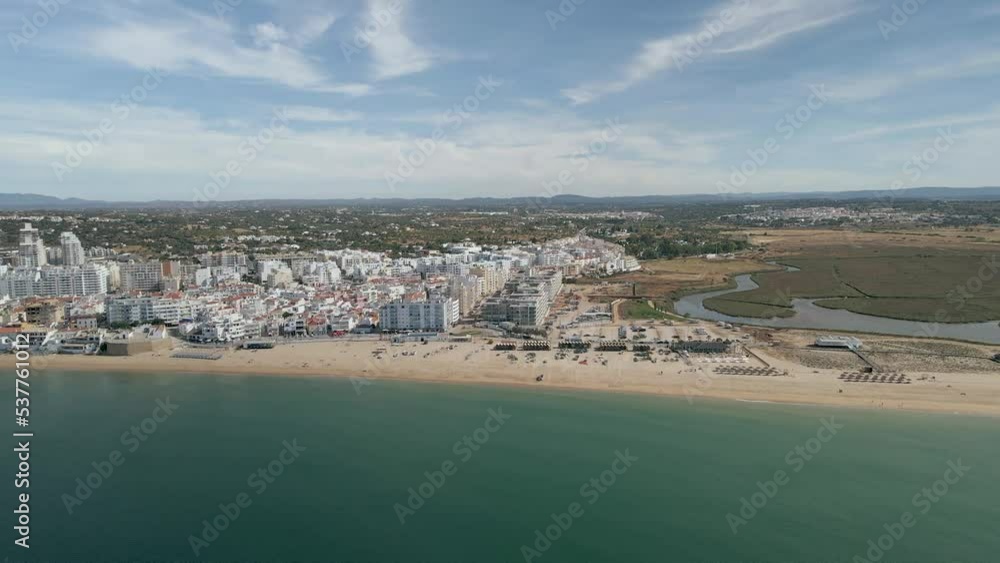 Aerial view of Armacao de Pera beach, in Algarve, tourism destination region, south Portugal. Aerial view of Armacao de Pera beach, in Algarve, tourism destination region, south Portugal.