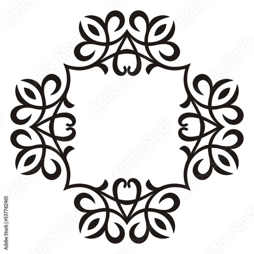illustration of a decorative ornament abstract floral frame with floral ornament confetti with floral elements