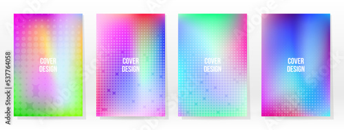 Minimal Poster. Pastel Soft. Rainbow Gradient Set