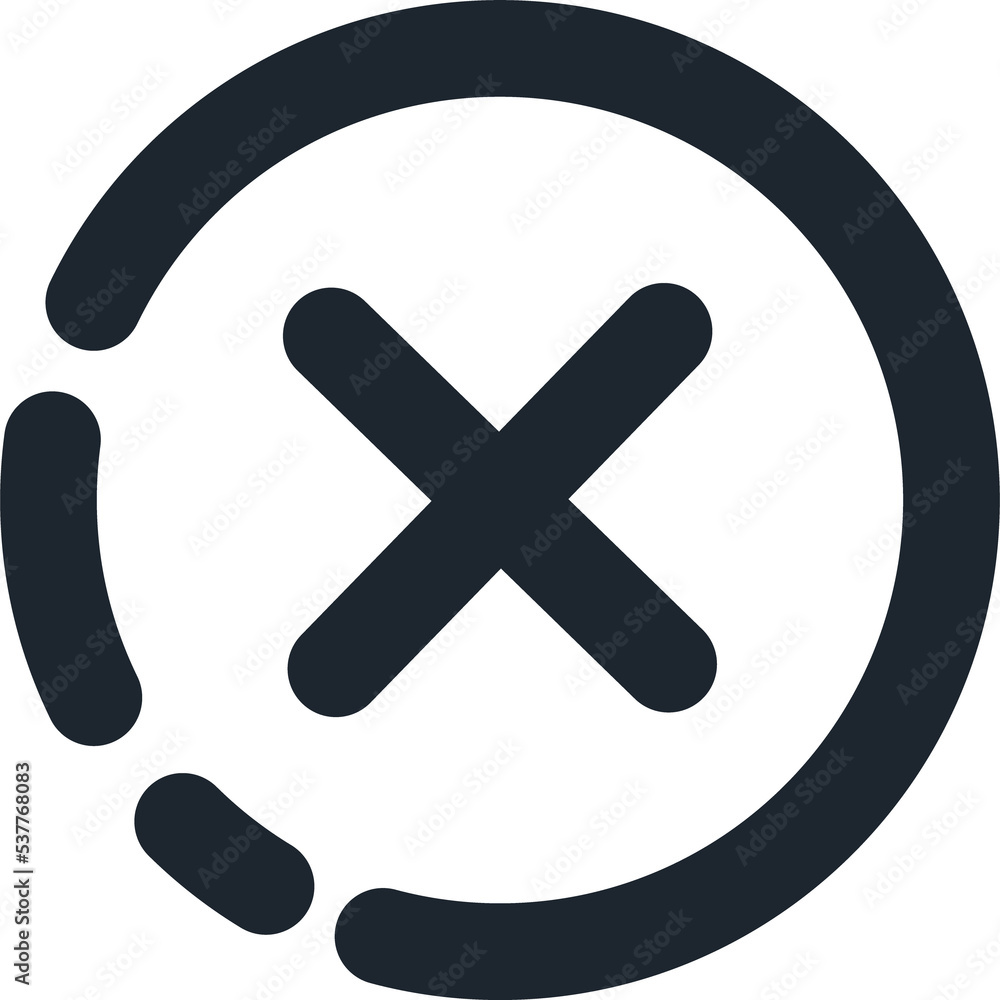 Fototapeta premium Cross symbol icon.