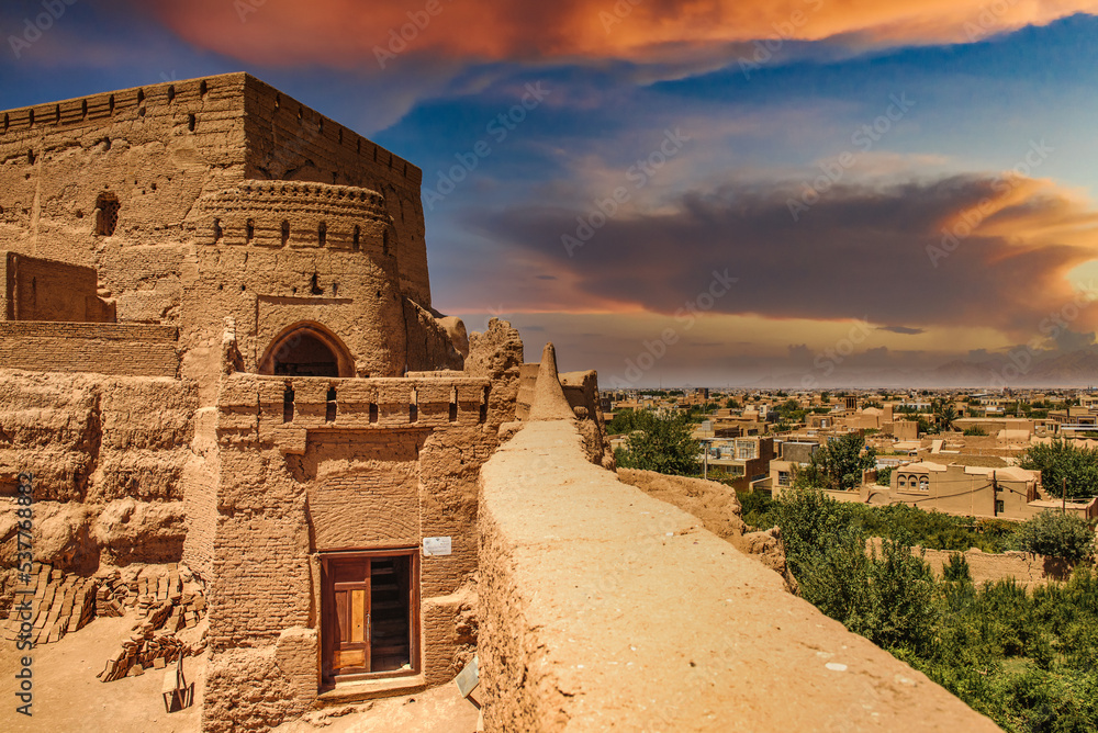 Beautiful Iran. Mesmerizing view of the historic Narim Castle in Meybod