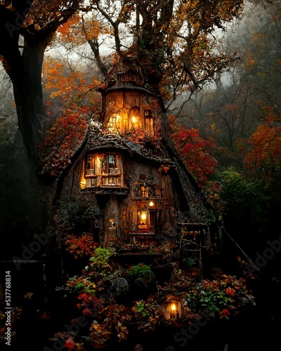 Autumn cozy cottage