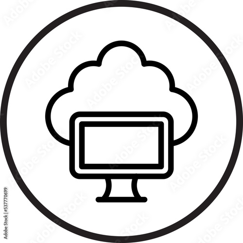 Cloud Computing Icon Style