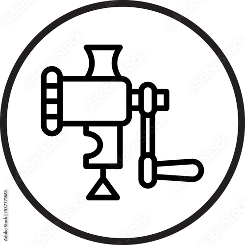 Meat Grinder Icon Style