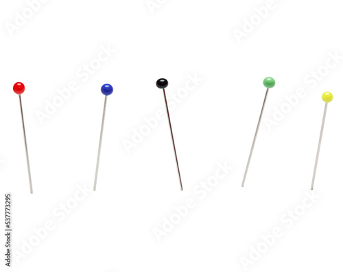 Obraz na płótnie Needle Pins on White Background w salonie