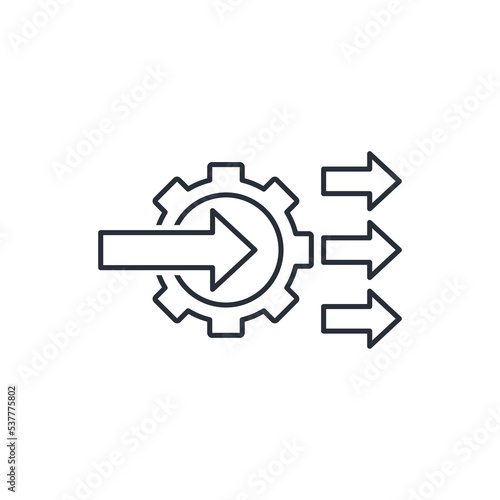  Develop skills, agile. Vector linear icon isolated on white background.