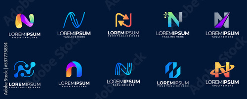 collection of abstract logo symbol, monogram icon
