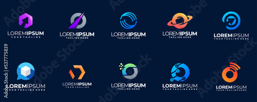 collection of abstract logo symbol, monogram icon
