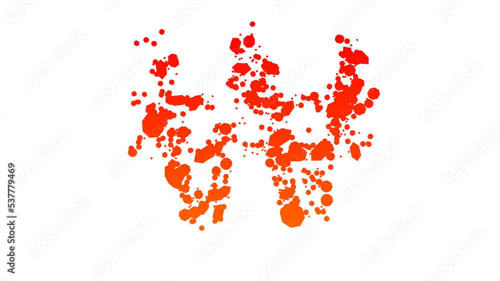orange - red cartoon colour blots style font, won sign, isolated - object 3D rendering orange - red cartoon colour blots style font, won sign, isolated - object 3D rendering