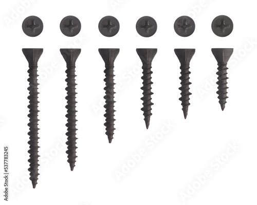 set black self drilling drywall screw sharp tailed steel, gypsum self tapping screw metal photo