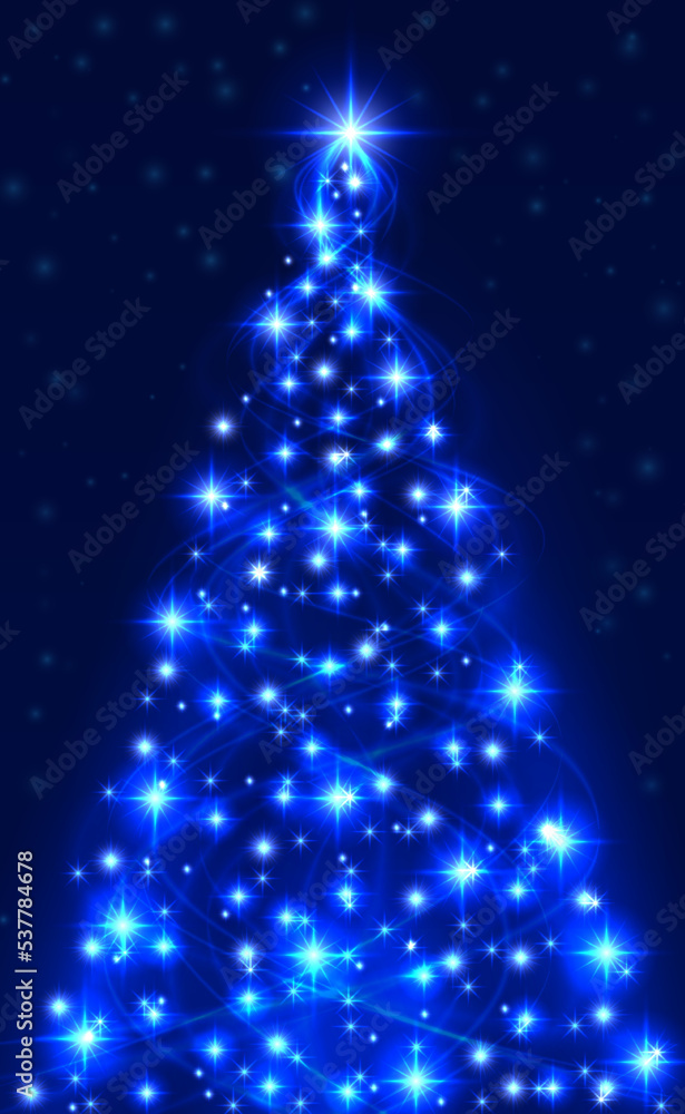 Christmas tree with a garland. Vector illustration of a Christmas tree and a glowing garland. Sketch for creativity. Christmas tree with a garland. Vector illustration of a Christmas tree and a glowing garland. Sketch for creativity.