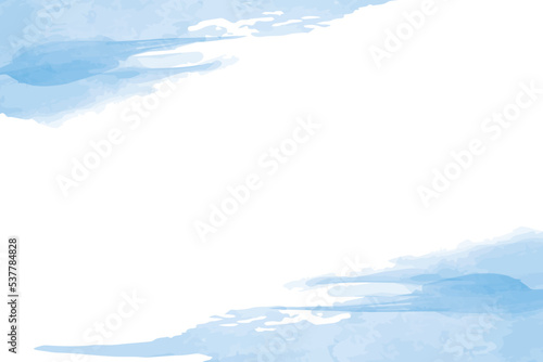 テキスト用の空白がある、水彩風の背景。淡い優しい色合いのベクターイラスト。