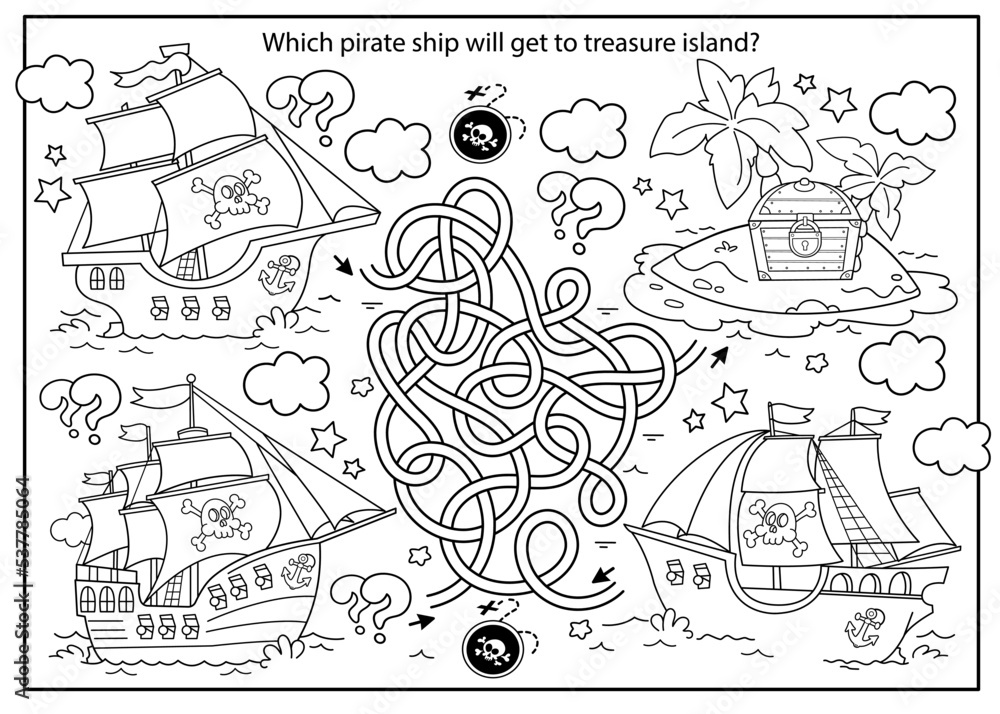 Treasure Island Coloring Pages