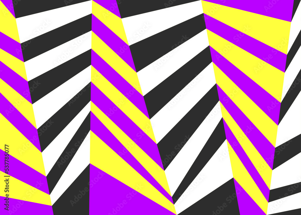 Abstract wallpaper with 3D zigzag stripes pattern and with retro color theme Abstract wallpaper with 3D zigzag stripes pattern and with retro color theme