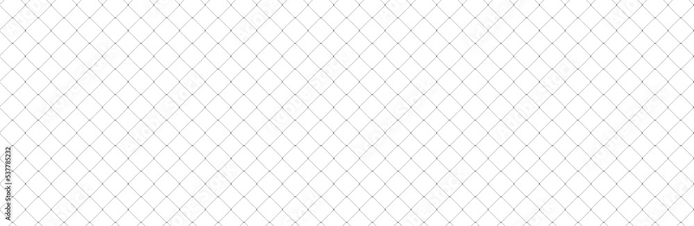 Naklejka premium Net texture pattern on white background. Net texture pattern for backdrop and wallpaper. Realistic net pattern with black squares. Geometric background, vector illustration