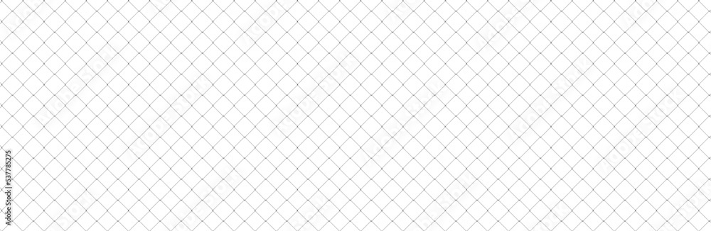 Net texture pattern on white background. Net texture pattern for backdrop  and wallpaper. Realistic net pattern with black squares. Geometric  background, vector illustration Stock Vector