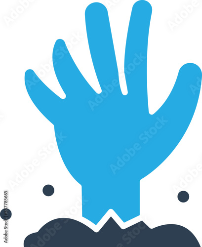 Grave Hand Vector Icon which is suitable for commercial work and easily modify or edit it 