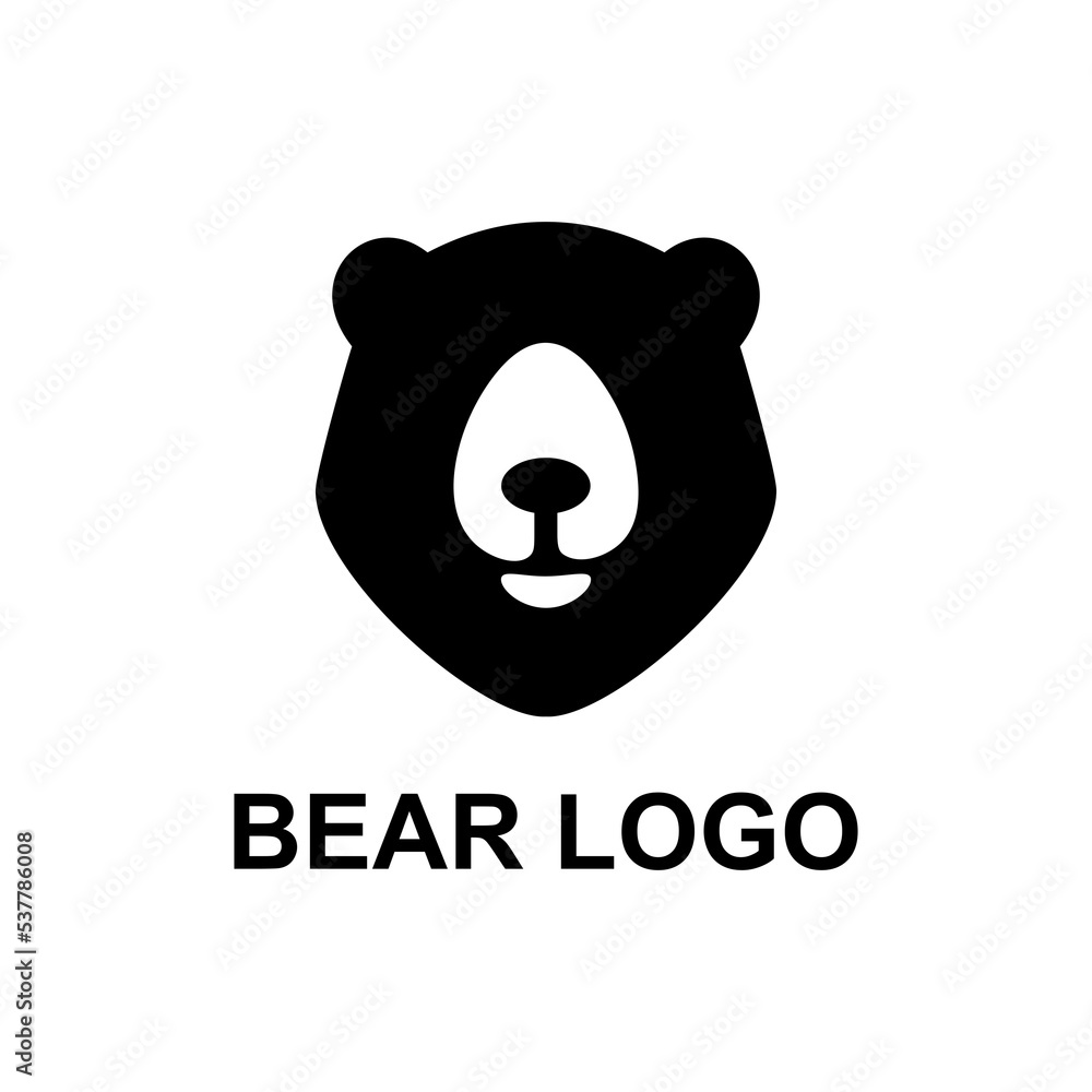 simple head bear logo simple head bear logo