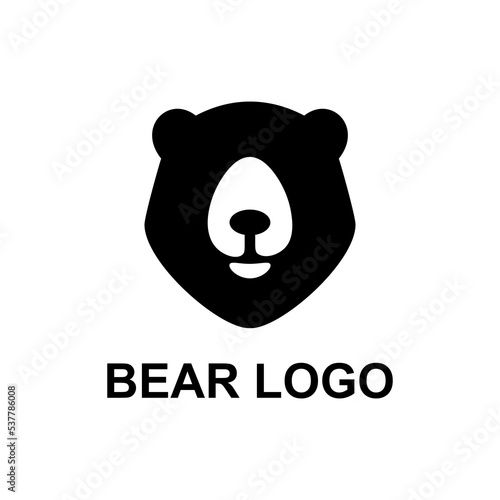 simple head bear logo