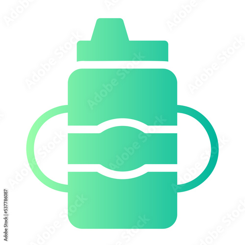 pacifier bottle gradient icon