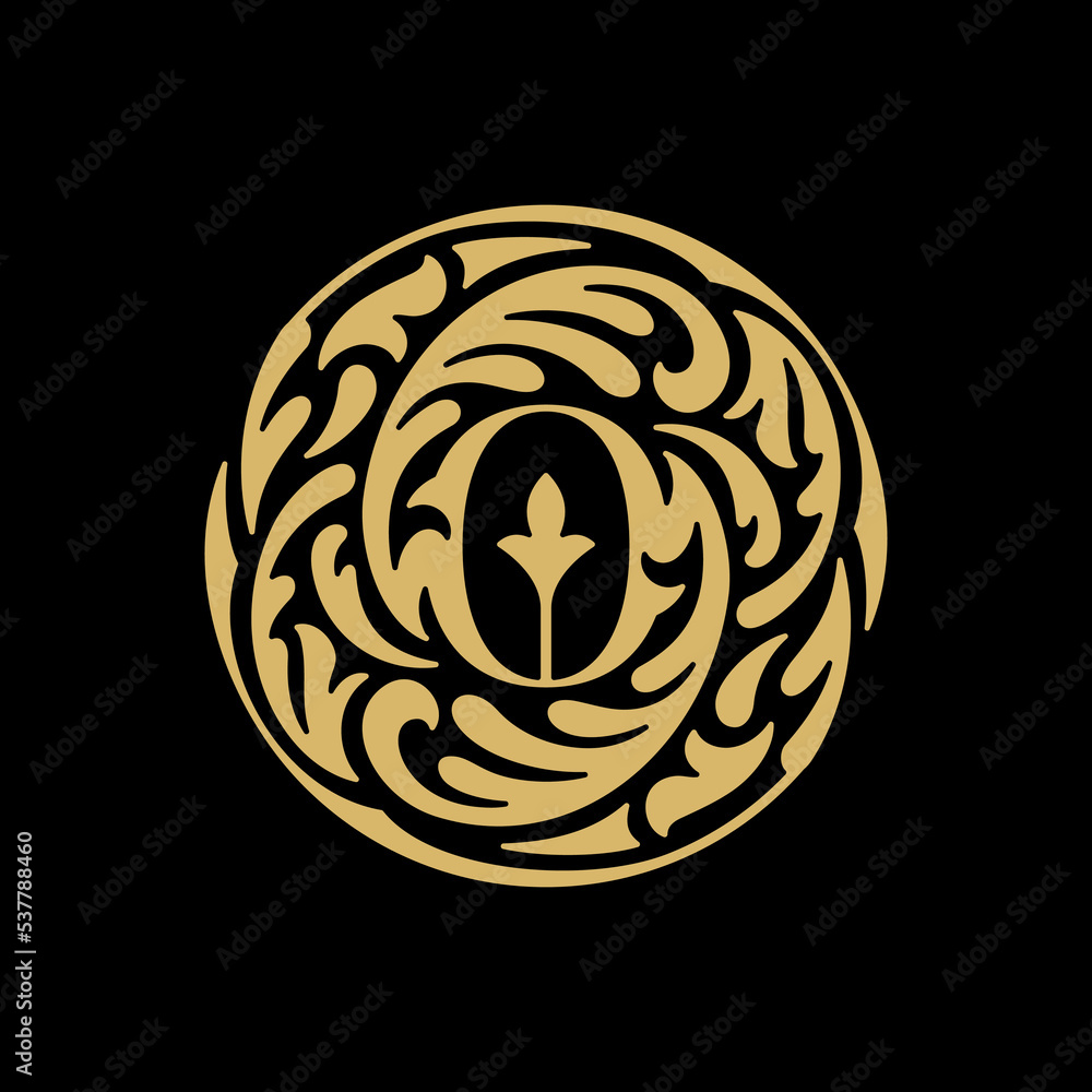 Monogram letter O Abstract Ornament Monogram letter O Abstract Ornament