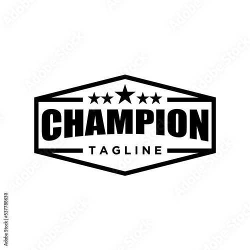 Champion sports logo emblem badge graphic typography