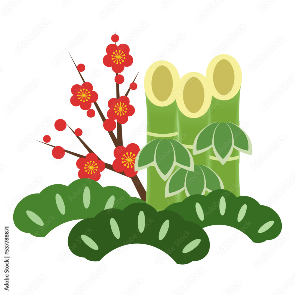 Naklejka premium 松竹梅