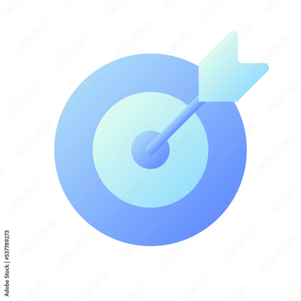 Reaching target pixel perfect flat gradient two-color ui icon. Archery skill. Business success. Simple filled pictogram. GUI, UX design for mobile application. Vector isolated RGB illustration Reaching target pixel perfect flat gradient two-color ui icon. Archery skill. Business success. Simple filled pictogram. GUI, UX design for mobile application. Vector isolated RGB illustration