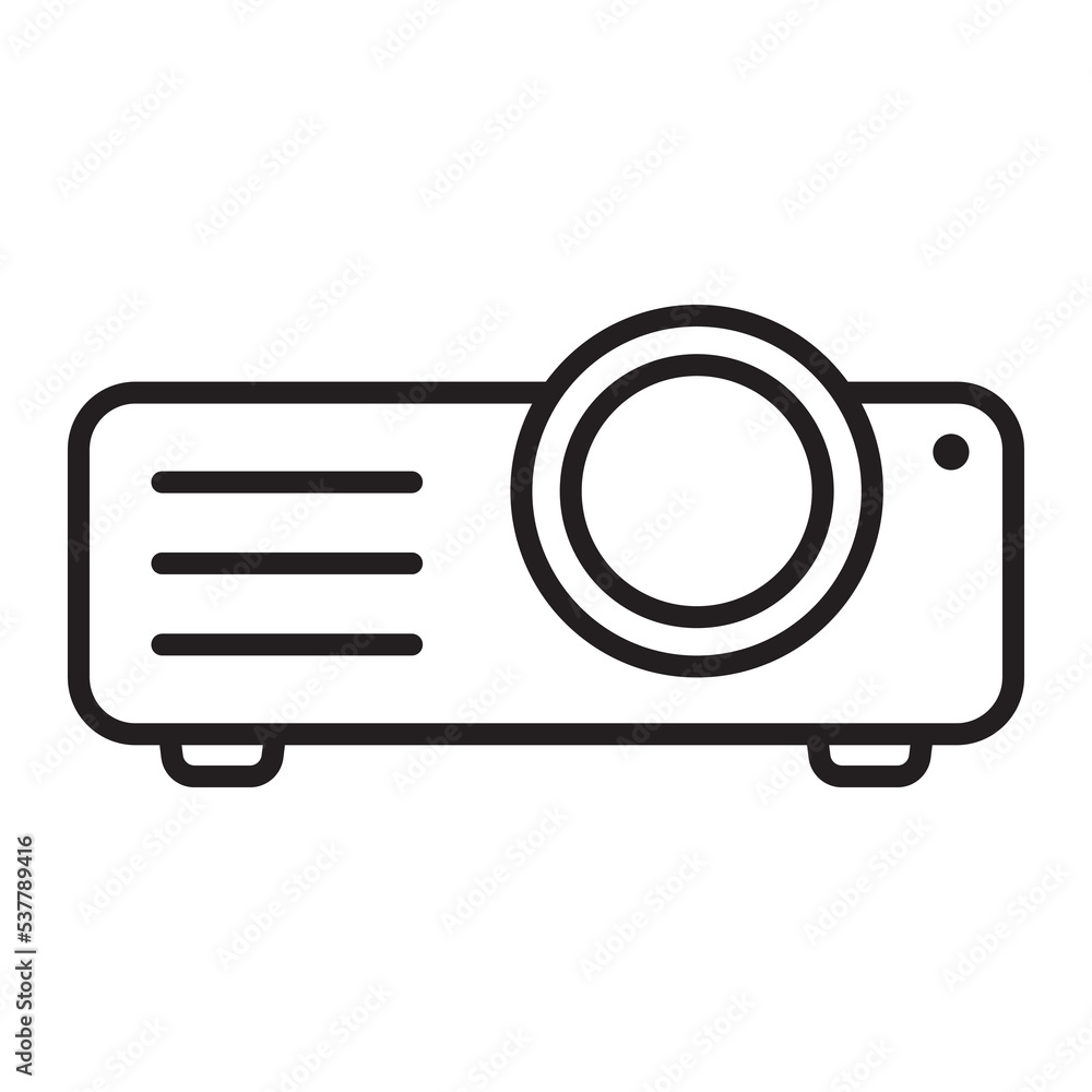 Projector icon. Vector design illustration.