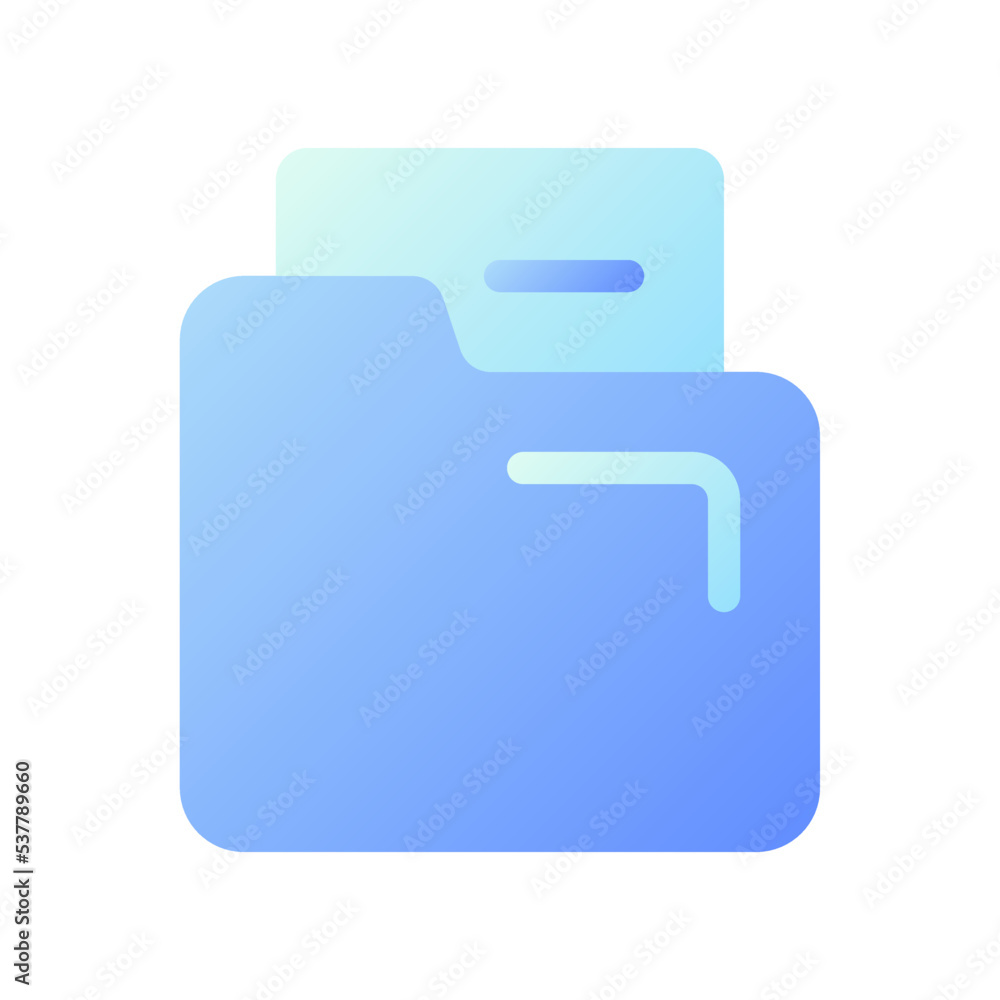 Document in folder pixel perfect flat gradient two-color ui icon. Digitization of paperwork. Simple filled pictogram. GUI, UX design for mobile application. Vector isolated RGB illustration Document in folder pixel perfect flat gradient two-color ui icon. Digitization of paperwork. Simple filled pictogram. GUI, UX design for mobile application. Vector isolated RGB illustration