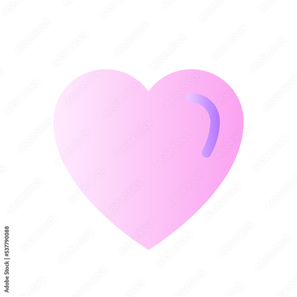 Heart flat gradient two-color ui icon. Tender feelings. Cardiology. Healthcare. Social media like. Simple filled pictogram. GUI, UX design for mobile application. Vector isolated RGB illustration