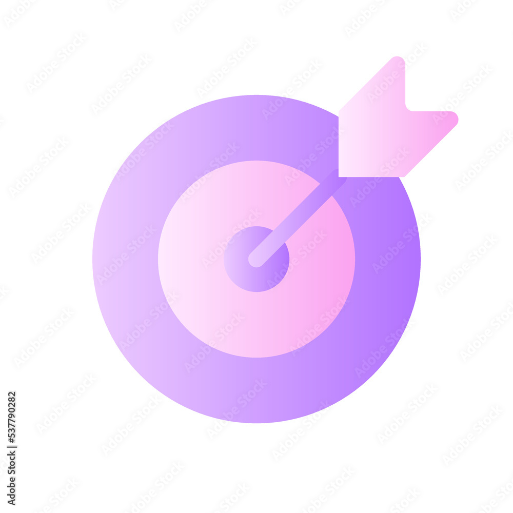 Target flat gradient two-color ui icon. Goal achievement. Sport competition. Entertaining game. Simple filled pictogram. GUI, UX design for mobile application. Vector isolated RGB illustration Target flat gradient two-color ui icon. Goal achievement. Sport competition. Entertaining game. Simple filled pictogram. GUI, UX design for mobile application. Vector isolated RGB illustration