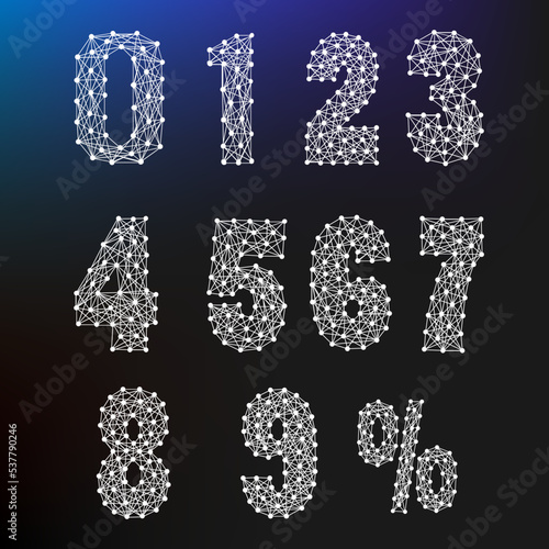 Icon sets the number of polygons for use in various graphics applications