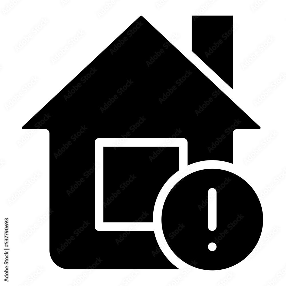 exclamation mark house icon exclamation mark house icon