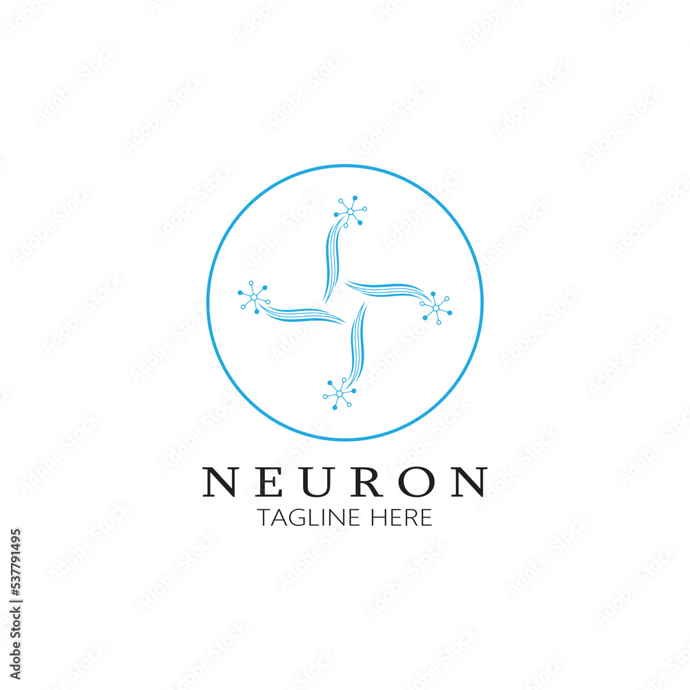 Neuron logo or nerve cell logo design,molecule logo illustration template icon with vector concept Neuron logo or nerve cell logo design,molecule logo illustration template icon with vector concept