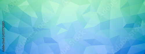 Polygon background polygonal abstract wallpaper with geometric shapes and texture patterns green blue color gradient backdrop with copy space for text
