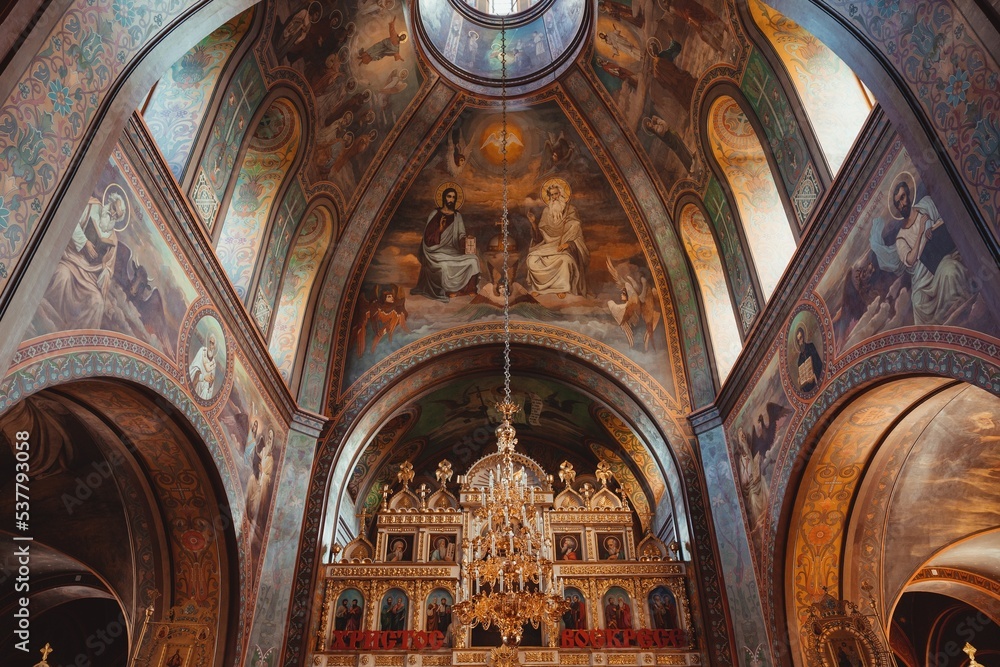 Orthodox Russian temple inside