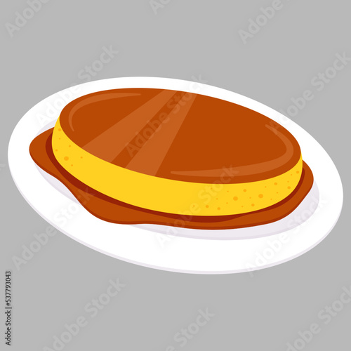 Картината върху платно Leche Flan