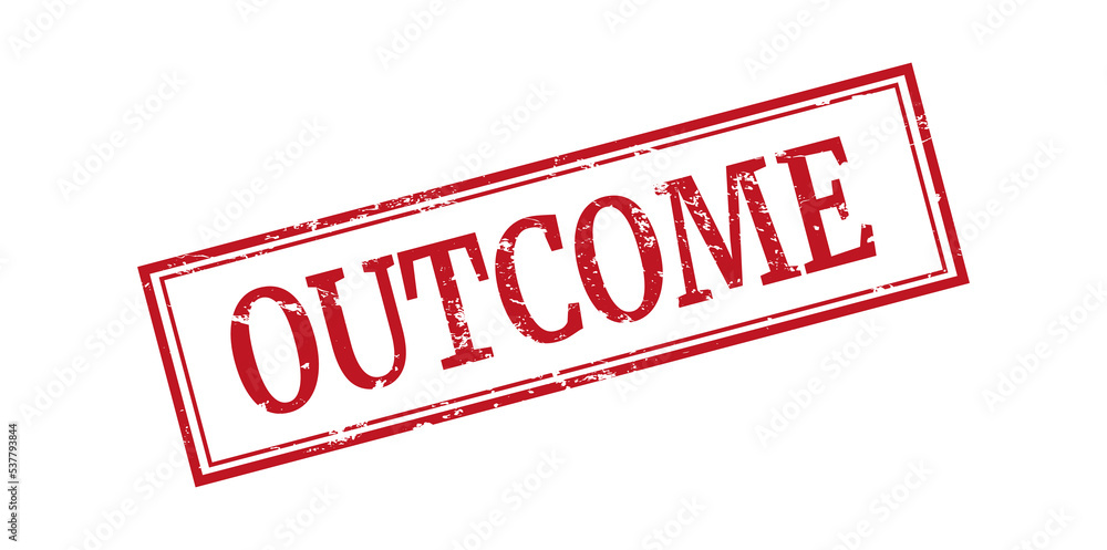 Outcome sign or stamp on white background, vector illustration Outcome sign or stamp on white background, vector illustration
