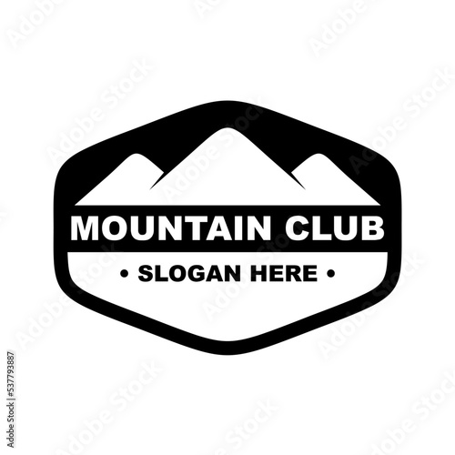 Retro Vintage Mountain Adventure Hipster Emblem Logo design
