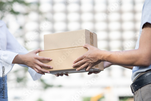 Parcel delivery, postage, people and delivery ideas.