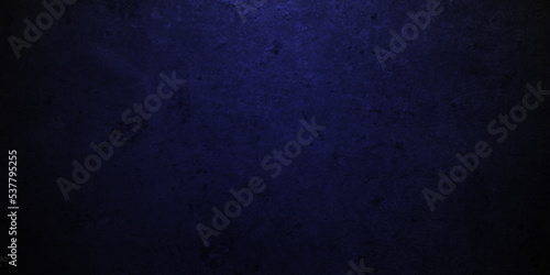Dark blue stone grunge concrete cement blackboard chalkboard wall floor texture. Black anthracite dark blue grunge old texture panorama backdrop background.   © MdLothfor