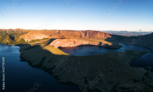 Lake in the Caldera volcano Ksudach. South Kamchatka Nature Park, Russia photo