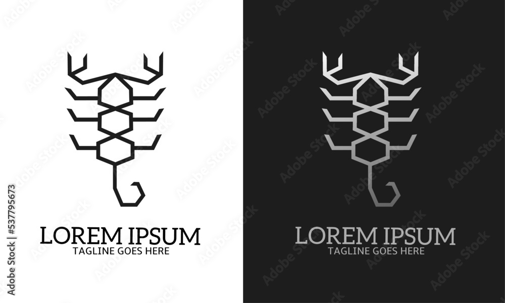 Illustration vector graphic of template logo scorpion minimalist