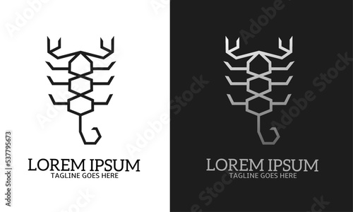 Illustration vector graphic of template logo scorpion minimalist