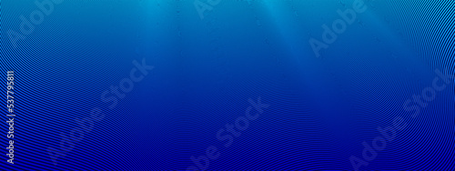Blue lines in 3D perspective vector abstract background, dynamic linear minimal design, wave lied pattern in dimensional and movement.