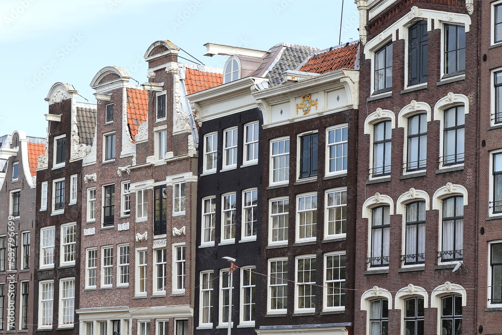 Amsterdam Herengracht Canal Historic House Facades View, Netherlands