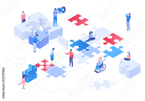Solutions isometric illustration